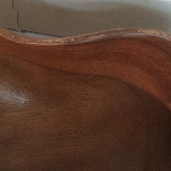 Teak oversized snack bowl, divided - Picture 5 of 5